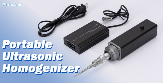 Portable HandHeld Ultrasonic Homogenizer Device Operated Laboratory
