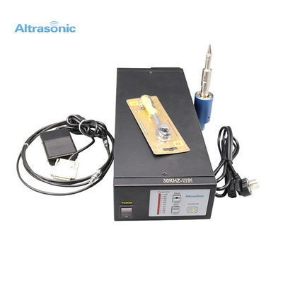 Black Ultrasonic Cutting Machine For Themoplastic Triming Installed On Machine Or Lines