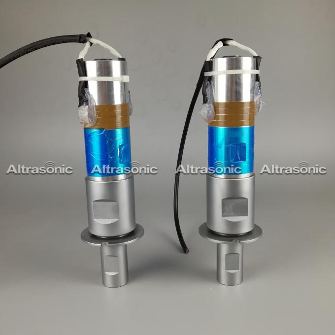 20k 2000W Piezoelectric Welding Ultrasonic Transducer With Titanium Booster For Mask Making Machine